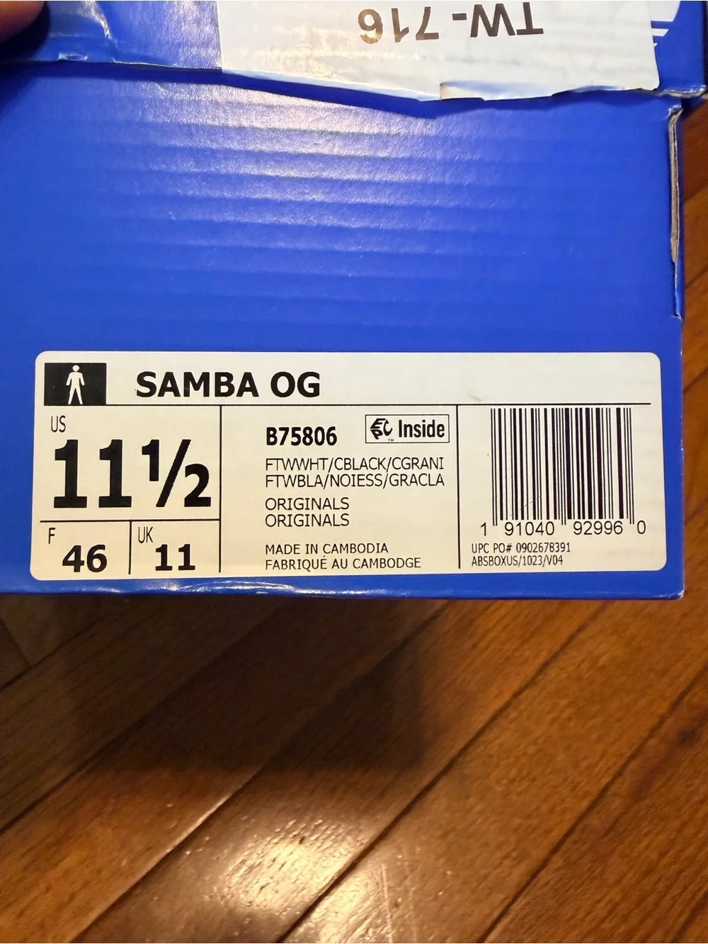 adidas Men’s White, Black & Gray Samba Retro Trainer Sneakers